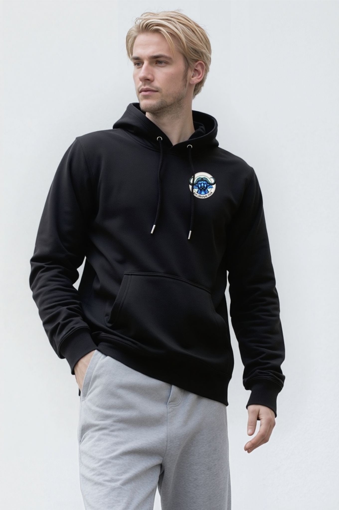 Unisex Fleece Hoodie in Black