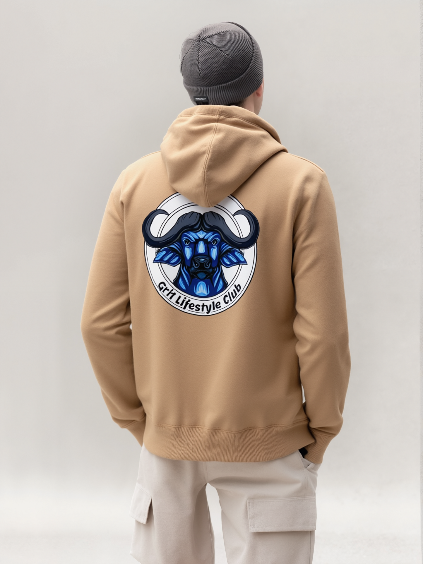 Unisex Fleece Hoodie in Beige