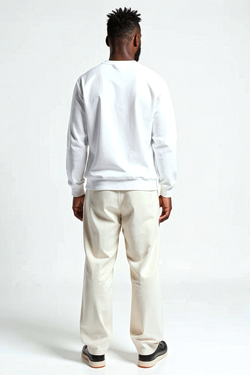 Unisex Fleece Sweatshirt in White