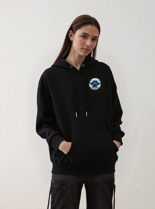 Unisex Fleece Hoodie in Black