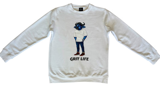 Unisex Fleece Sweatshirt in White