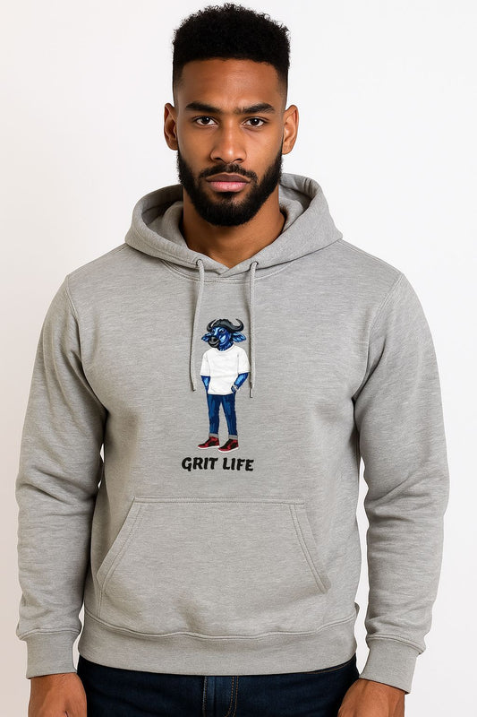 Unisex Fleece Hoodie in Grey