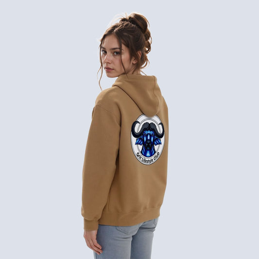 Unisex Fleece Hoodie in Beige